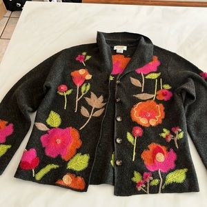 Perfect Talbots floral cardigan